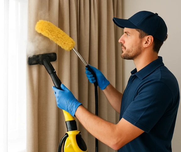 Trusted curtain steam cleaning technician Matty Curtain Cleaning shanes-park-nsw QLD
