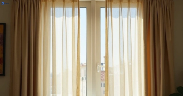 Dusty and dull curtains in shanes-park-nsw before steam cleaning
